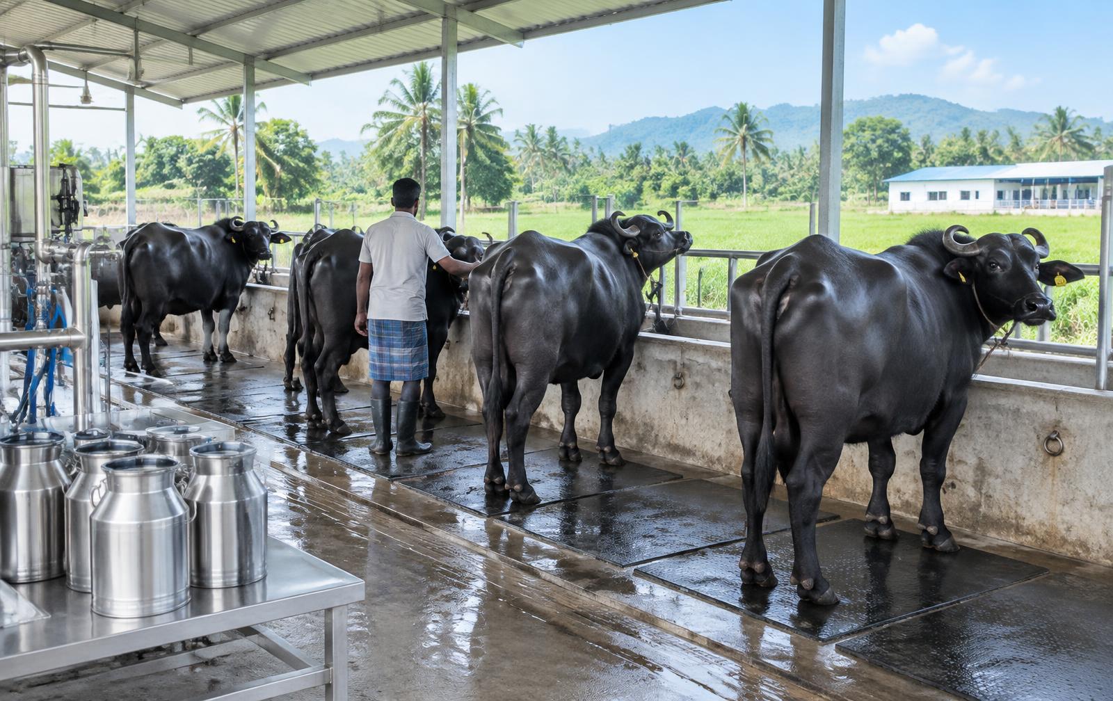 VBR farm buffalo care area
